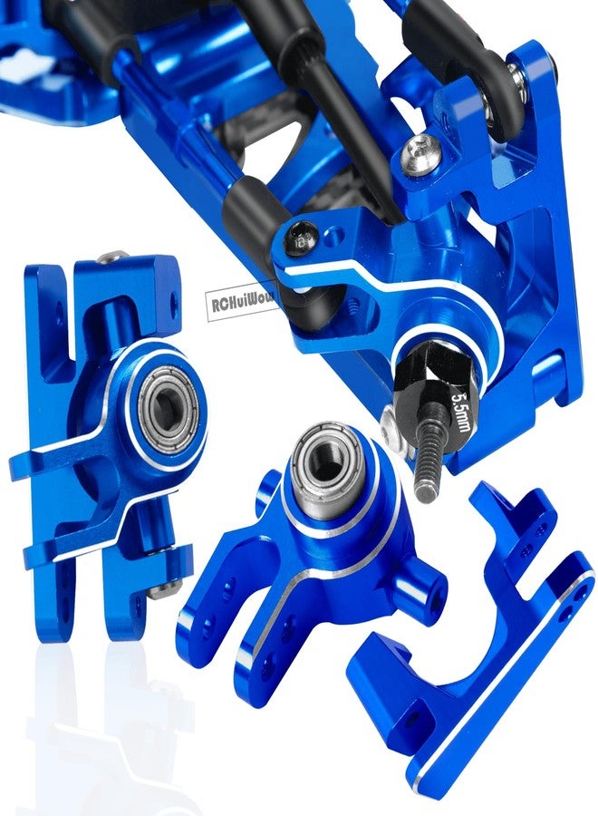 RCHuiWow RC Upgrades Part for 1/10 Rustler 4x4（#67164-4）L,Suspension Arms,Caster Block,Steering Blocks,Rear Stub Axle Carriers,Shock Towers,Steering Block,Navy Blue - Image 5